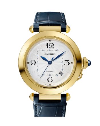 Cartier Pasha Yellow Silver Dial Watch WGPA0007