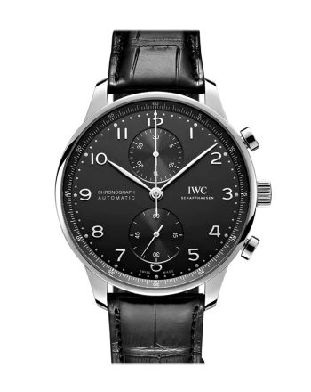 IWC Portuguese Black Dial Stainless steel Watch IW371609