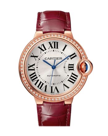 Cartier Ballon Bleu 36mm Diamond Bezel Rose Gold WJBB0034