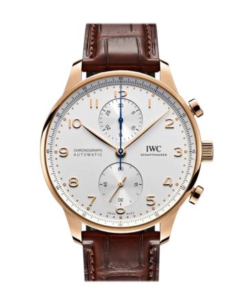 IWC Portugieser Chronograph Automatic White Dial 18kt Rose Gold Men's Watch IW371611