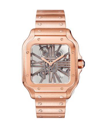 Cartier Santos Skeleton Dial Rose Gold WHSA0016