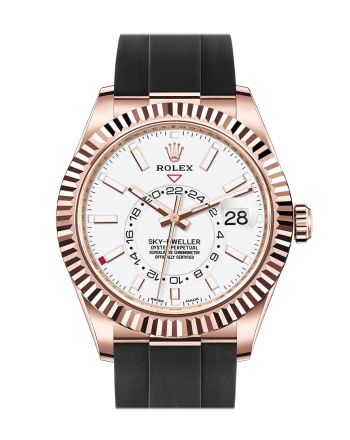 ROLEX Sky-Dweller 42 White Dial 18K Rose Gold Men's Watch 326235