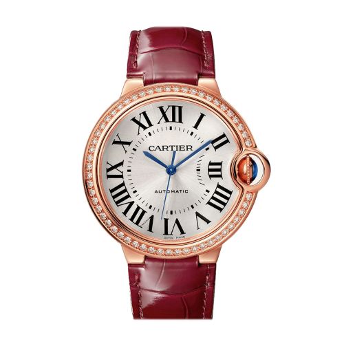 Cartier Ballon Bleu 36mm Diamond Bezel Rose Gold WJBB0034