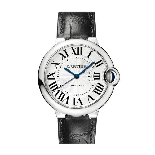 Cartier Ballon Bleu 36mm Strap Silver Dial WSBB0028